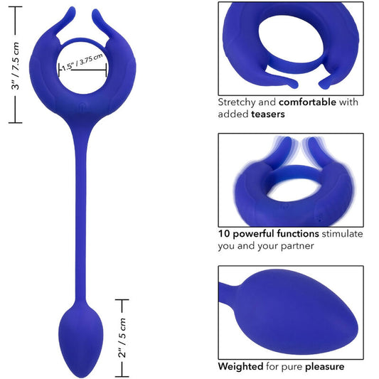 Calexotics Admiral Weighted Cock Ring Blue