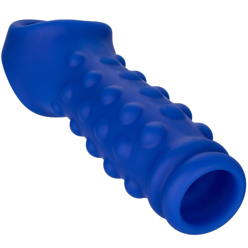 Calexotics Admiral Beaded Penis Cover Liquid Silicone Blue