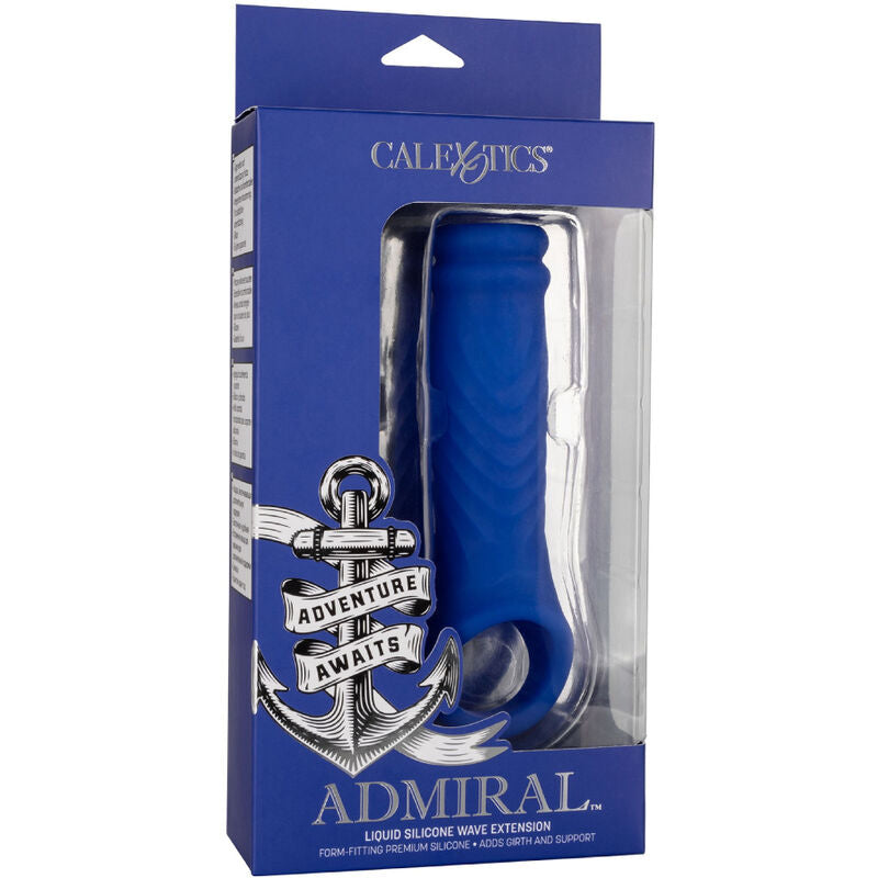 Calexotics Admiral Wave Penis Cover Liquid Silicone Blue