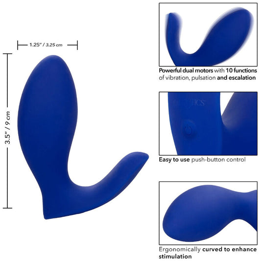 Calexotics Admiral Rimming Prostate Stimulator & Vibrator Blue