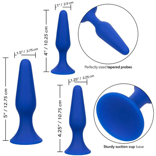Calexotics Admiral Kit 3 Anal Plug Blue