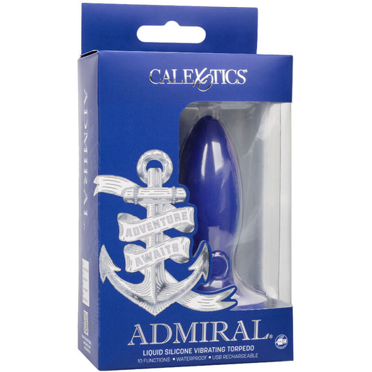 Calexotics Admiral Torpedo Anal Plug Vibrator Blue
