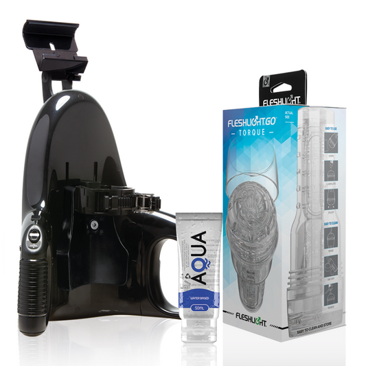 Fleshlight Origin Fleshlight - Go Masturbador Torque Ice + Universal Launch + Aqua Quality Lubricant 50 Ml