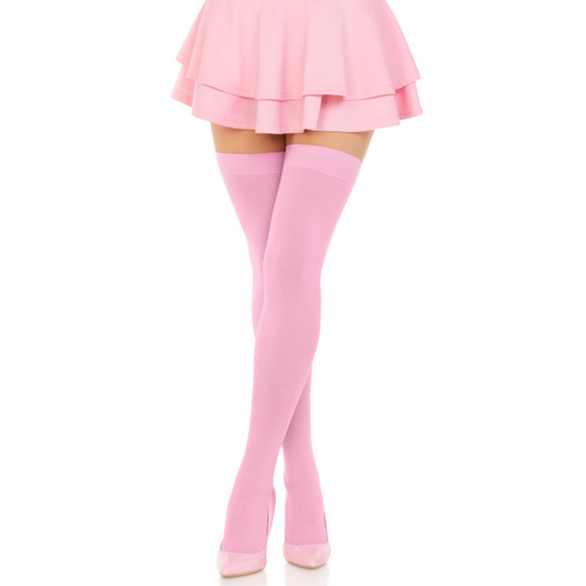 Leg Avenue Hosiery Leg Avenue - Nylon Thigh Highs Pink
