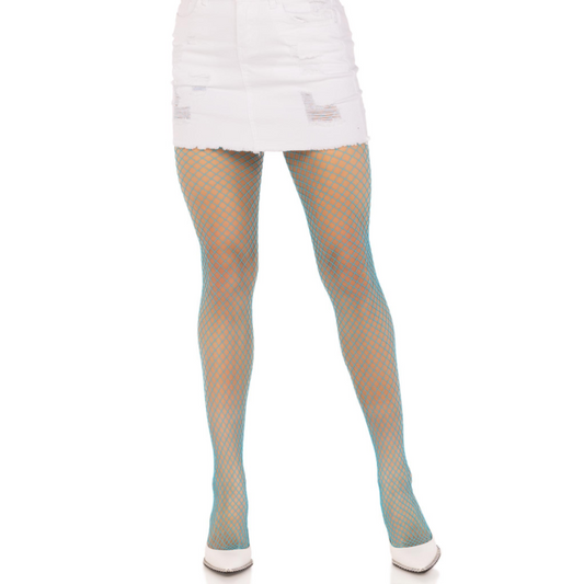 Leg Avenue Hosiery Leg Avenue - Lycra Fishnnet Pantyhose Blue