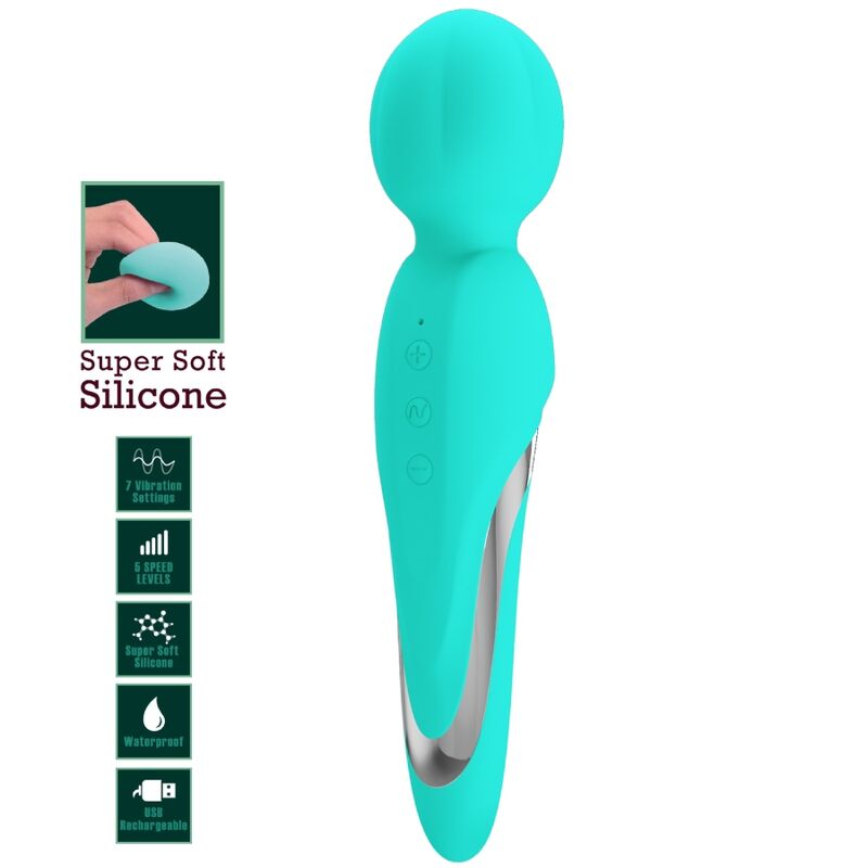 Pretty Love Flirtation Pretty Love - Walter Vibrator Wand Aqua Green