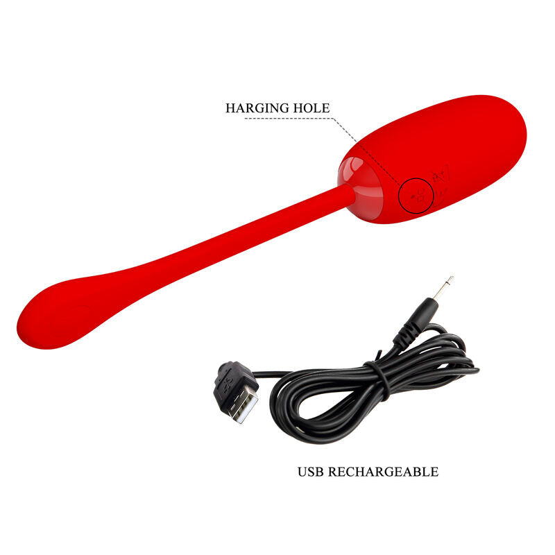 Pretty Love Smart Pretty Love - Julius Waterproof-Rechargeable Vibrating Egg Red