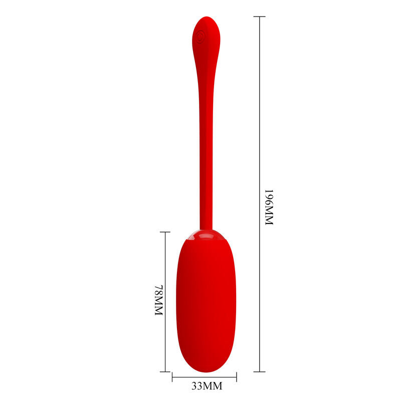 Pretty Love Smart Pretty Love - Julius Waterproof-Rechargeable Vibrating Egg Red