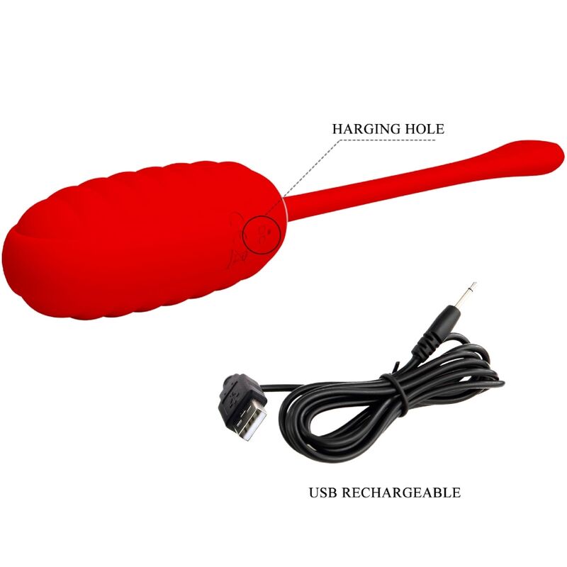 Pretty Love Smart Pretty Love - Kirk Rechargeable Vibrating Egg Red