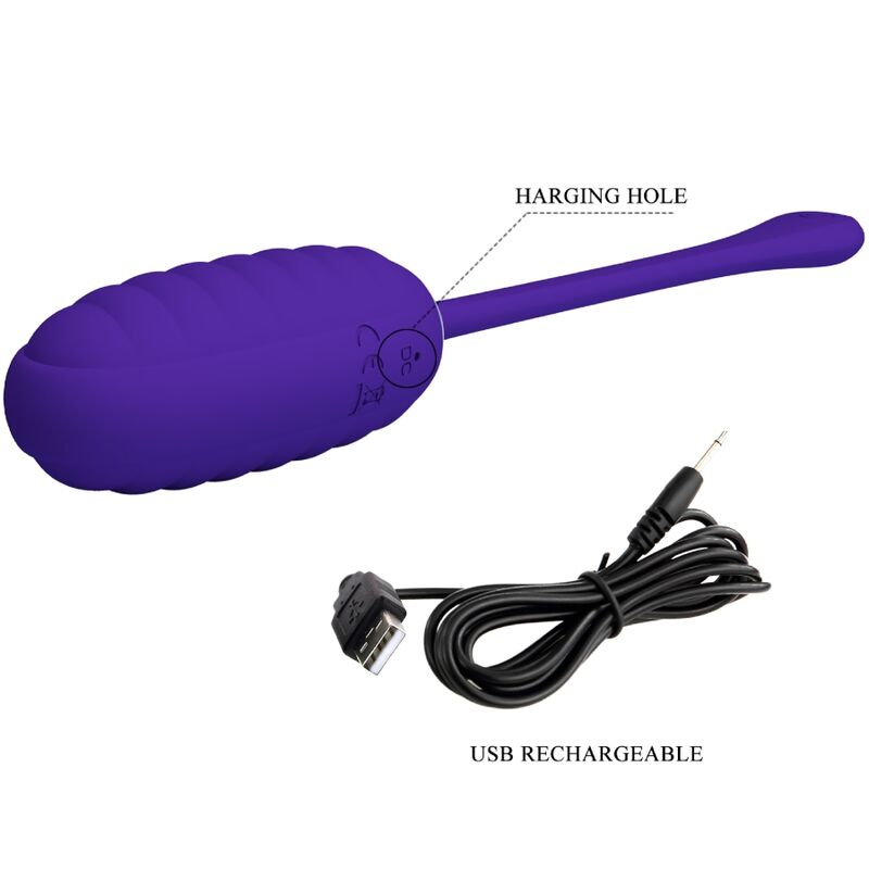 Pretty Love Smart Pretty Love - Kirk Rechargeable Vibrating Egg Purple