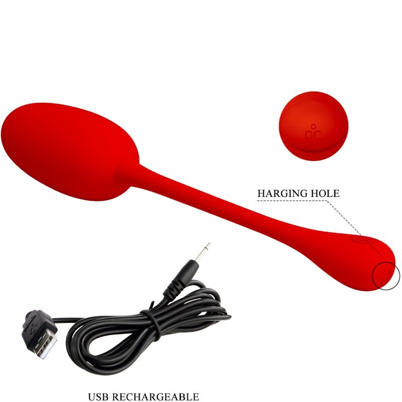Pretty Love Flirtation Pretty Love - Knucker Red Rechargeable Vibrating Egg