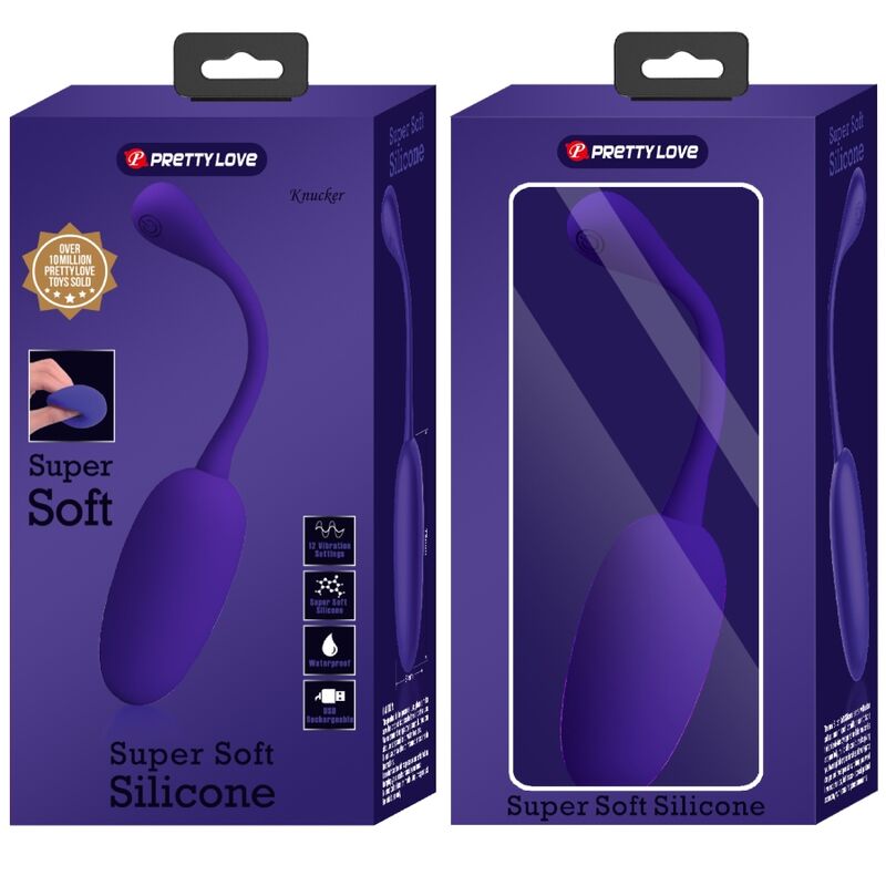 Pretty Love Flirtation Pretty Love - Knucker Purple Rechargeable Vibrating Egg