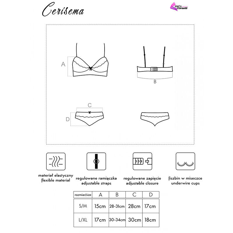 Livco Corsetti Sets Livco Corsetti Fashion - Cerisema Lc 21005 Bra + Panty Coral