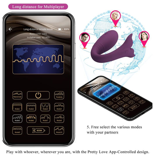 Pretty Love Led Pretty Love - Jayleen Vibrator App Remote Control Purple