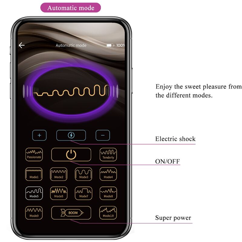 Pretty Love Bottom Pretty Love - Jefferson App Controlled Anal Plug Purple