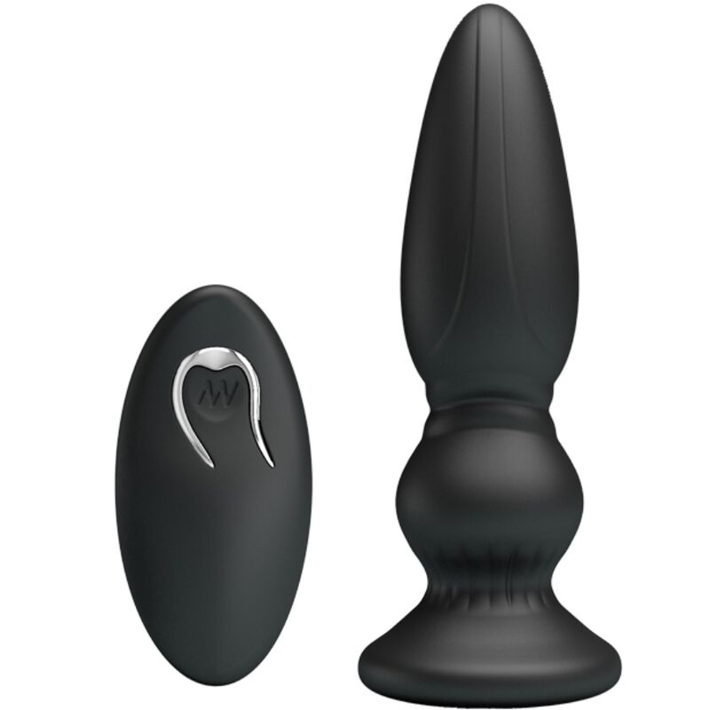 Mr Play Powerful Vibrator Remote Control Anal Plug Black
