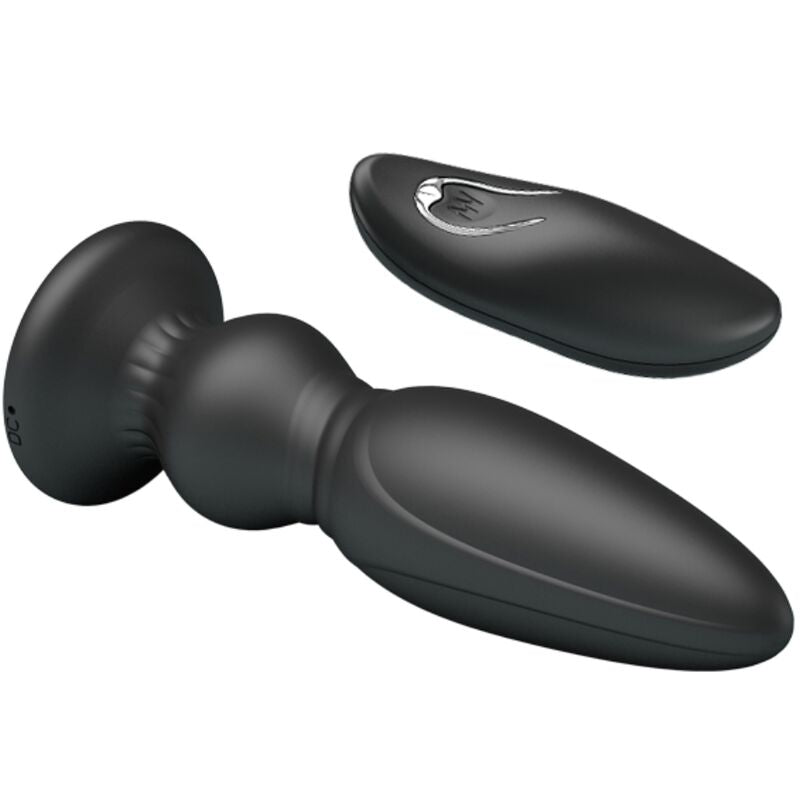 Mr Play Powerful Vibrator Remote Control Anal Plug Black