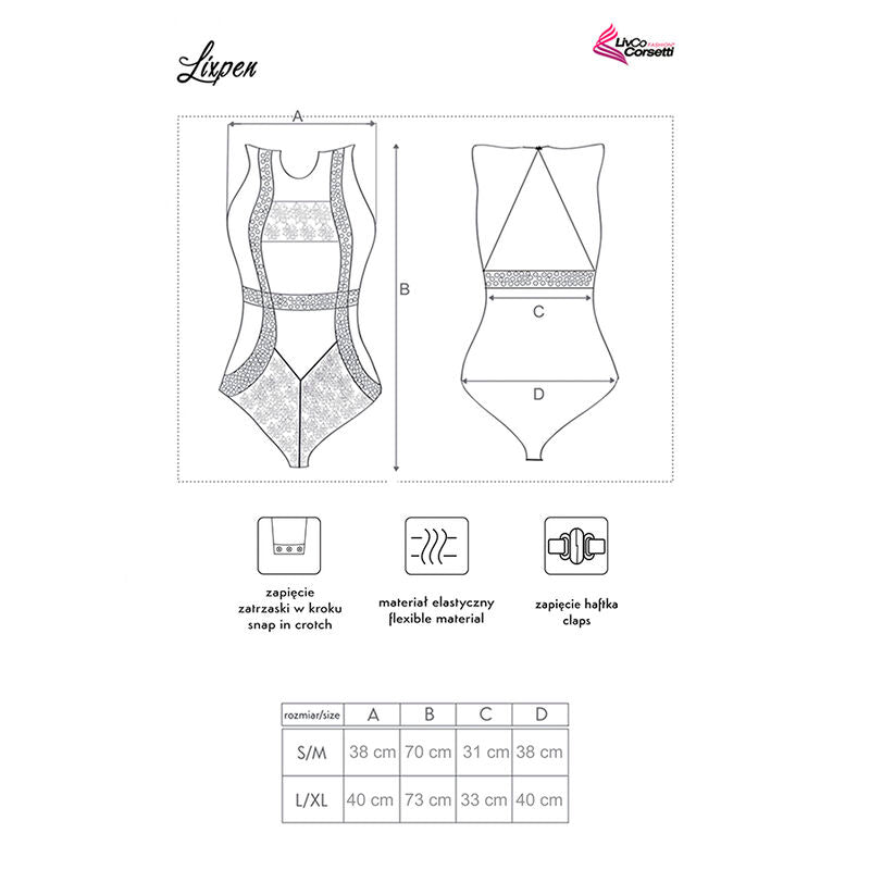 Livco Corsetti Bodies Livco Corsetti Fashion - Lixpen Lc 90612 Body Negro
