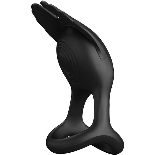 Pretty Love Male Pretty Love - Silas Vibrant Penis Ring 7 Vibrations Black Silicone