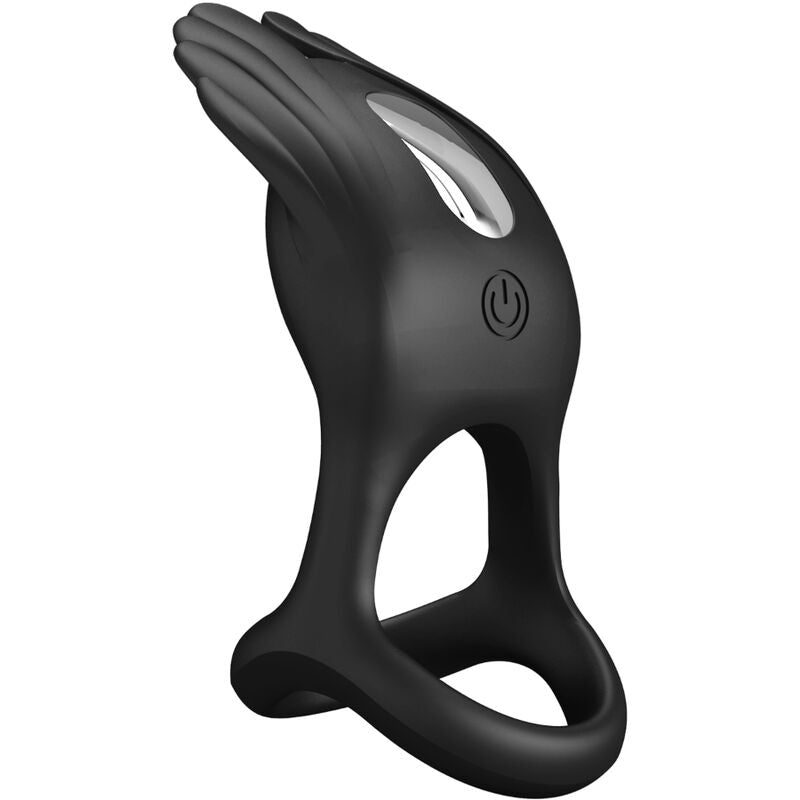 Pretty Love Male Pretty Love - Silas Vibrant Penis Ring 7 Vibrations Black Silicone
