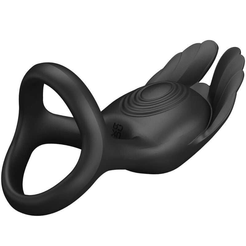 Pretty Love Male Pretty Love - Silas Vibrant Penis Ring 7 Vibrations Black Silicone