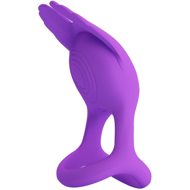 Pretty Love Male Pretty Love - Silas Vibrant Penis Ring 7 Vibrations Purple Silicone
