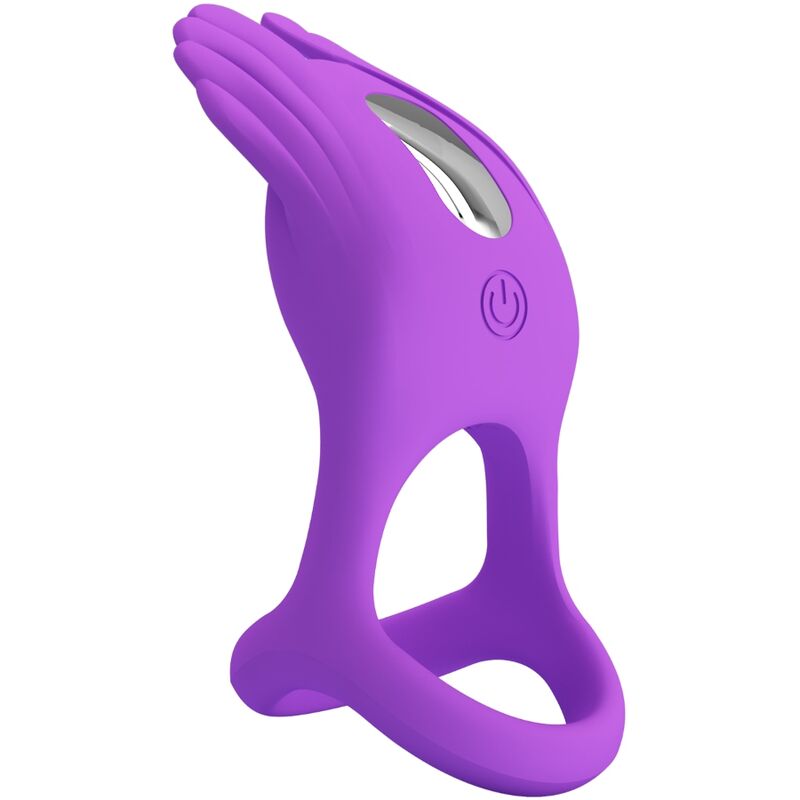 Pretty Love Male Pretty Love - Silas Vibrant Penis Ring 7 Vibrations Purple Silicone