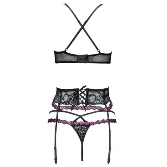 Livco Corsetti Sets Livco Corsetti Fashion - Snehana Lc 90443 Sujetador + Liguero + Panty Negro
