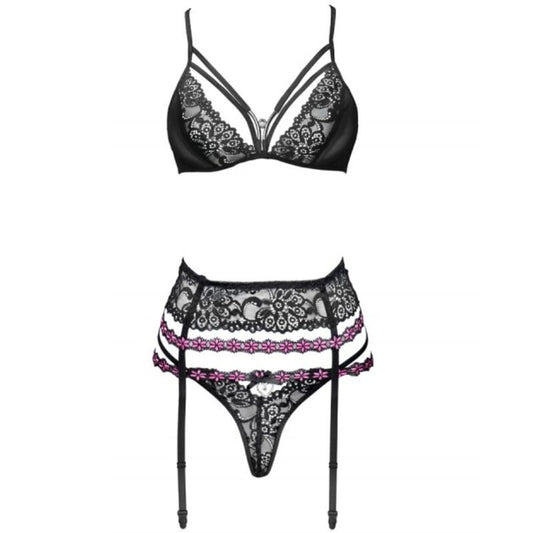 Livco Corsetti Sets Livco Corsetti Fashion - Snehana Lc 90443 Sujetador + Liguero + Panty Negro
