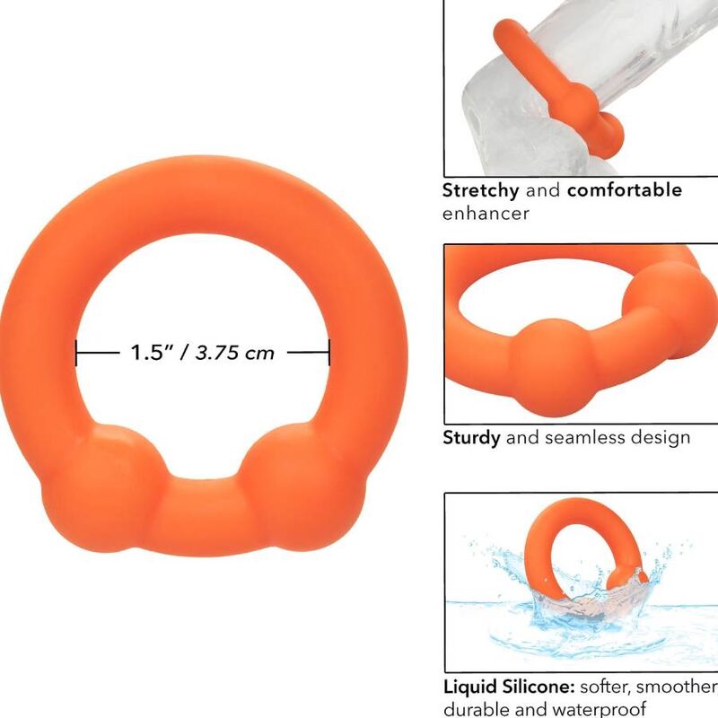 Calexotics Alpha Dual Ball Ring Orange