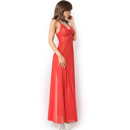 Chilirose Babydolls Chilirose - Cr 3883 Babydoll Largo Rojo S/M
