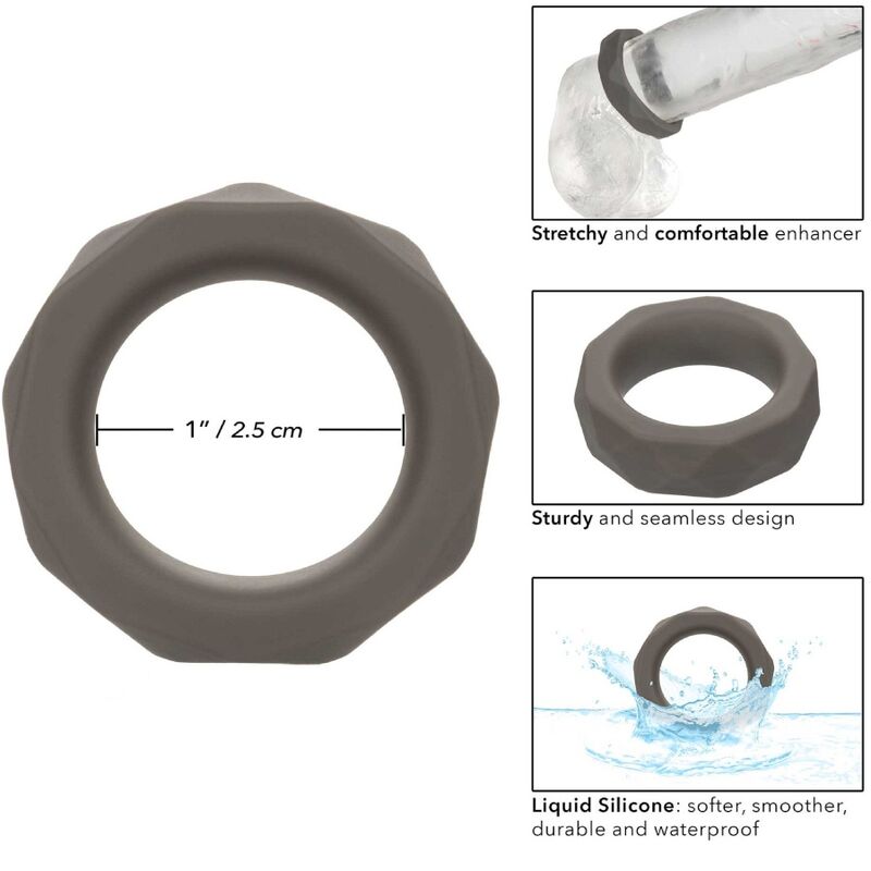 Calexotics Alpha Prolong Prismatic Ring Grey