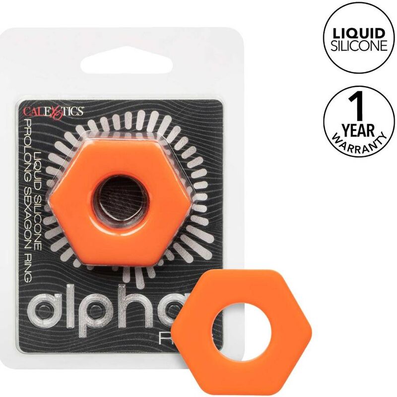 Calexotics Alpha Prolong Sexagon Ring Orange
