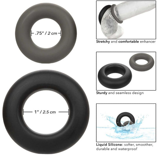 Calexotics Alpha Prolong Set Of 2 Ring Grey
