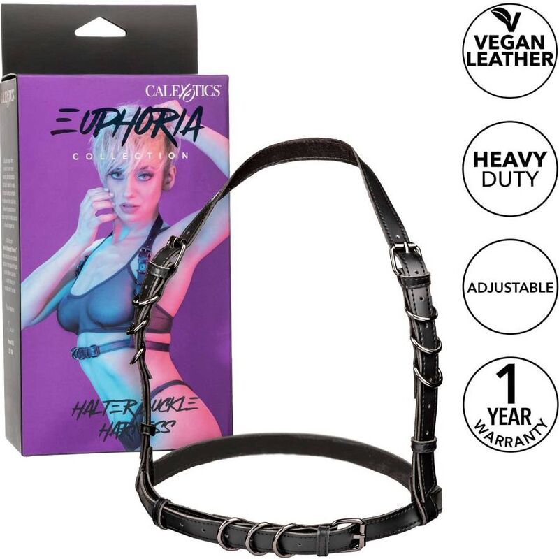 Calexotics Euphoria Halter Buckle Harness Black