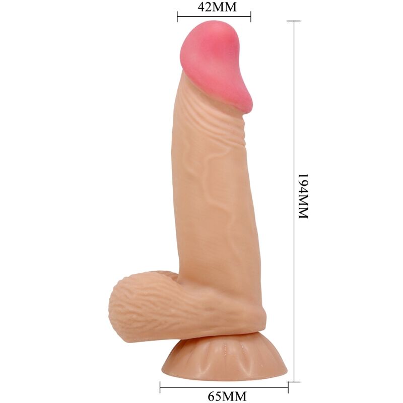 Pretty Love High Grade Pretty Love - Sliding Skin Series Realistic Dildo With Sliding Skin Suction Cup 19.4 Cm