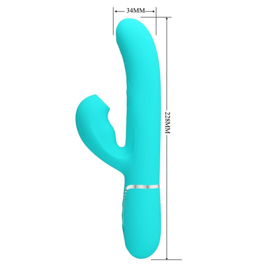 Pretty Love Flirtation Pretty Love - Perlita Multifunction 3 In 1 G-Spot Vibrator Aqua Green
