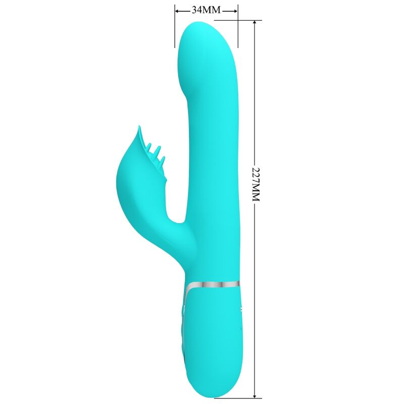 Pretty Love Flirtation Pretty Love - Rabbit Vibrator Pearls Aqua Green