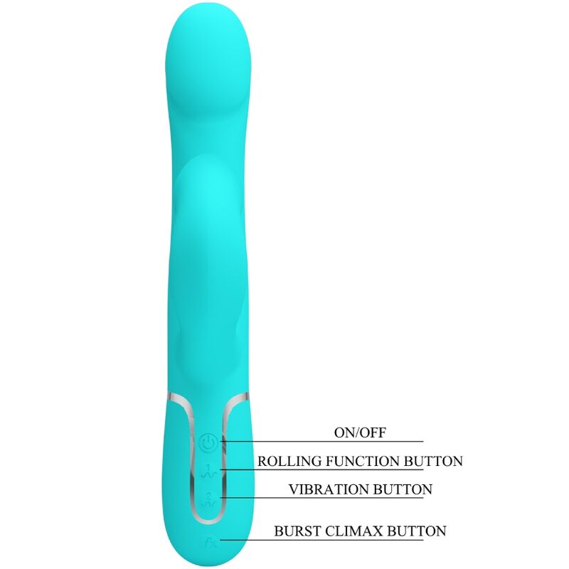 Pretty Love Flirtation Pretty Love - Rabbit Vibrator Pearls Aqua Green