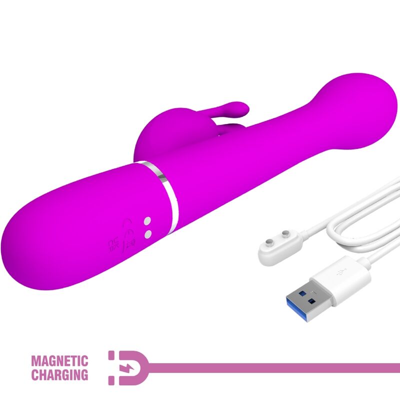 Pretty Love Flirtation Pretty Love - Dejon Rabbit Vibrator 3 In 1 Multifunction Violet