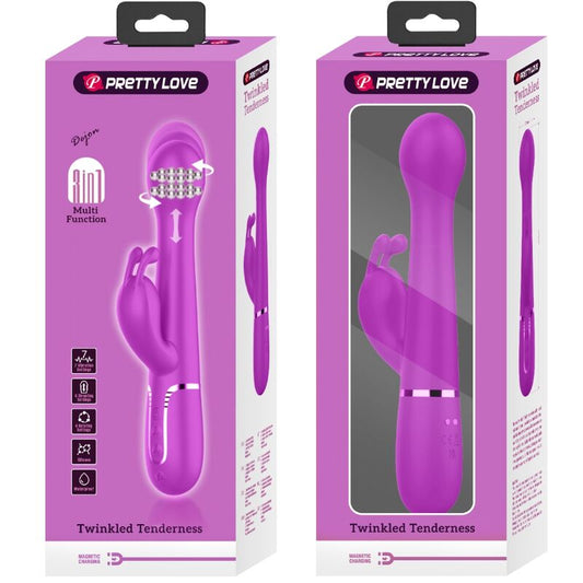 Pretty Love Flirtation Pretty Love - Dejon Rabbit Vibrator 3 In 1 Multifunction Violet