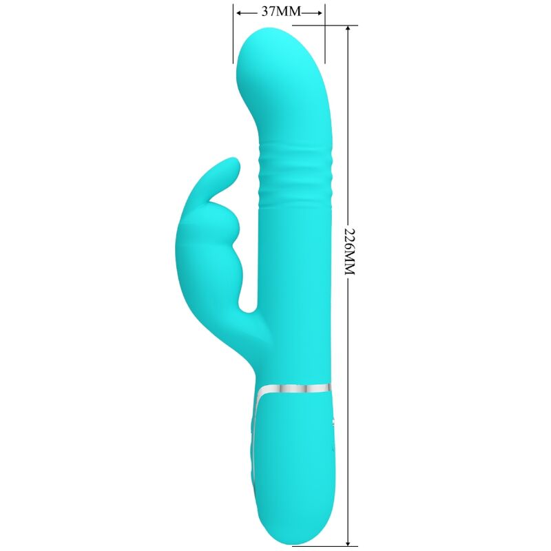 Pretty Love Flirtation Pretty Love - Coale Rabbit Vibrator Pearls Aqua Green
