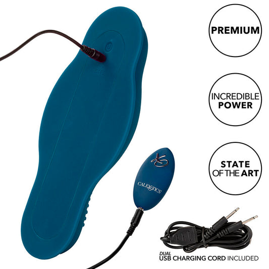 Calexotics Rider Massager Double Motor Remote Control Blue