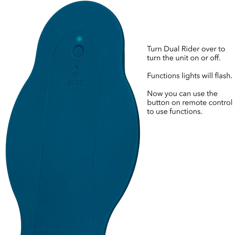 Calexotics Rider Massager Double Motor Remote Control Blue