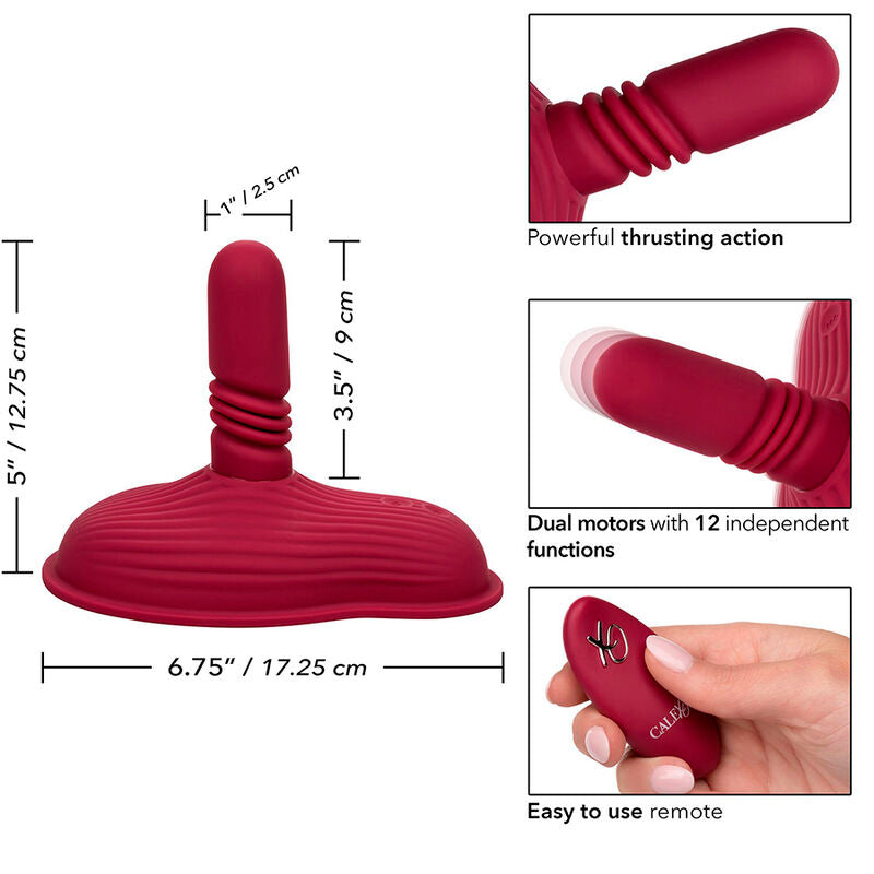 Calexotics Rider Massager Double Motor Remote Control Red