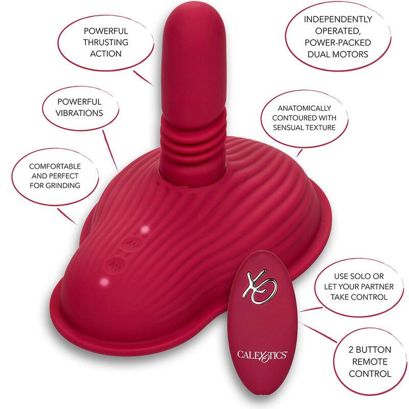 Calexotics Rider Massager Double Motor Remote Control Red