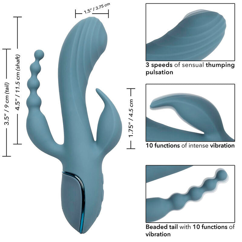 Calexotics Vibrator Triple Ecstasy Grey