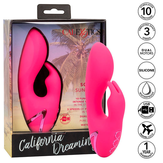 Calexotics So. Cal Sunshine Vibrator Rabbit Fuchsia By California Dreaming