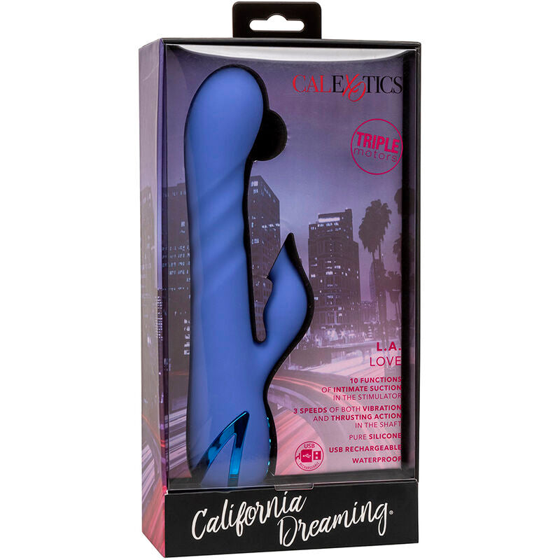 Calexotics L.a Love Vibrator & Sucker Blue By California Dreaming
