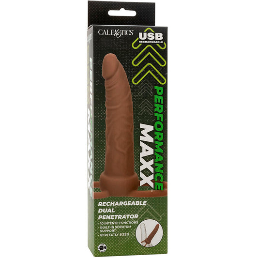 Calexotics Performance Maxx Rechargable Dual Penetrator Brown Skin